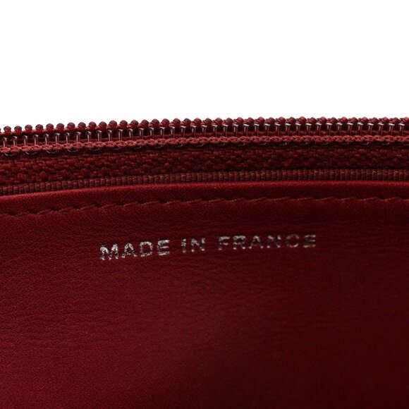 Chanel Calfskin Double Stitch Hamptons Wallet On Chain WOC Crossbody Red - Picture 7 of 10
